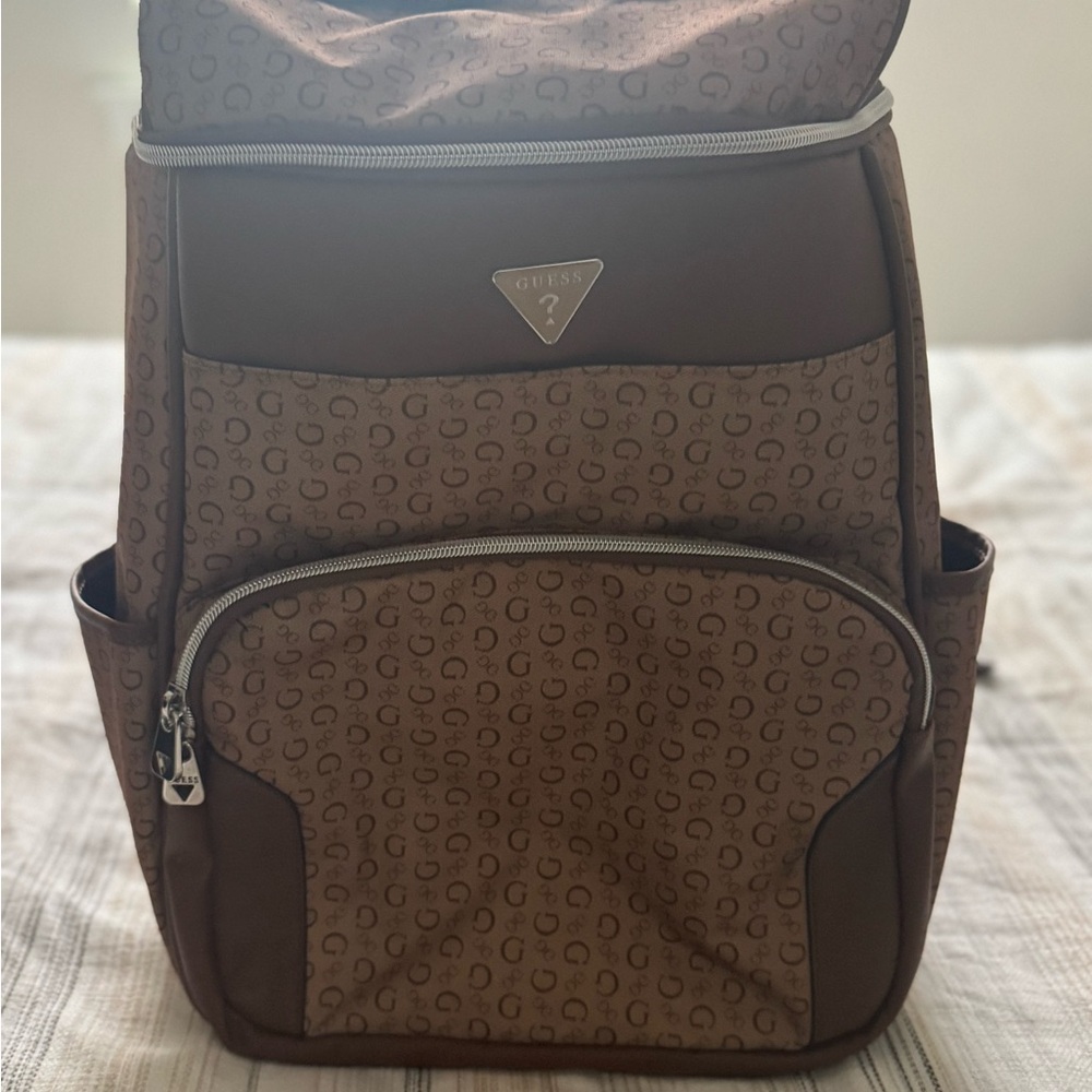 Guess Monogram Brown Backpack for Men